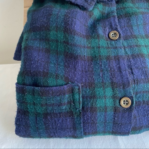 Forever 21 Plaid Tartan Flannel Shacket Shirt Roll Tab Sleeves - Picture 11 of 11